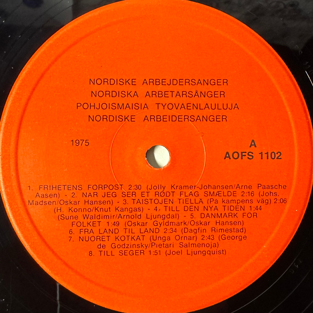 Сборник Nordiske Arbejdersanger (Норвегия 1975г.)