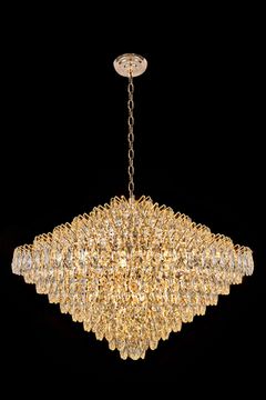 Подвесная люстра 34*Е14 LE6889/1000 GD золото Adriana Leon