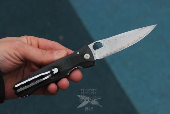 Складной нож Mcusta Tactility Elite SPG2 Hammered Blade, микарта Handle c клинком из стали SPG2 (SG2) рукоять микарта