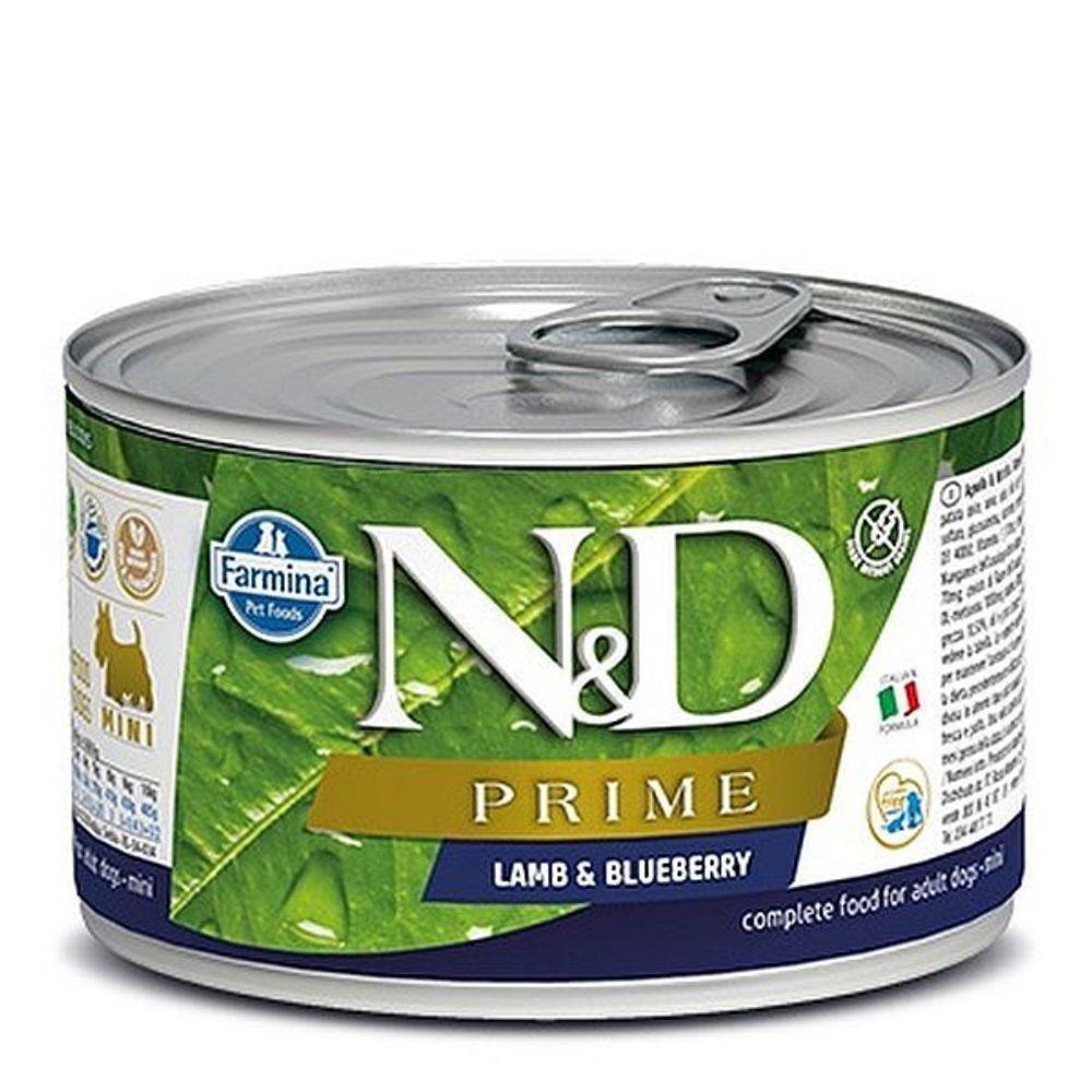 ND Dog PRIME Lamb &amp; Blueberry MINI / Ягнёнок с черникой для собак мелких пород 140г
