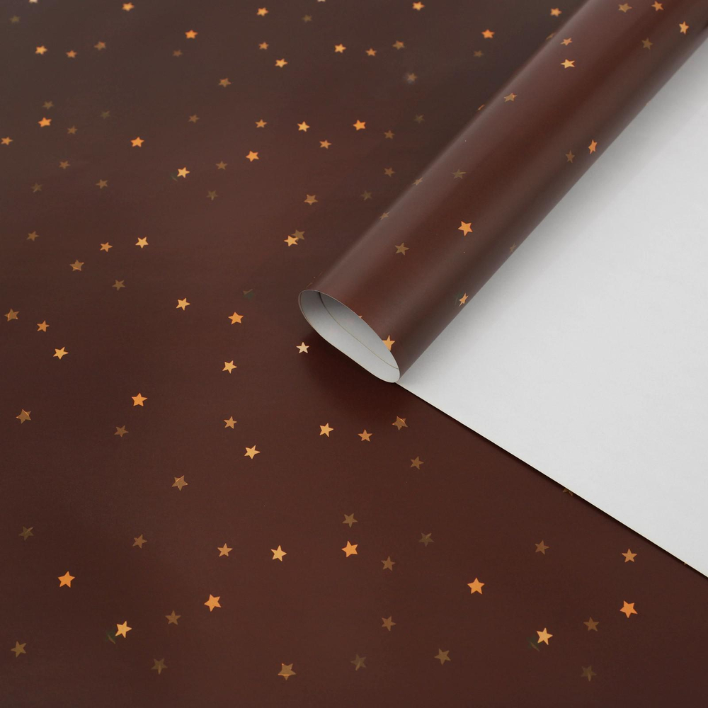 Бумага упаковочная глянцевая «Звёздочки» 70 х 100 см
