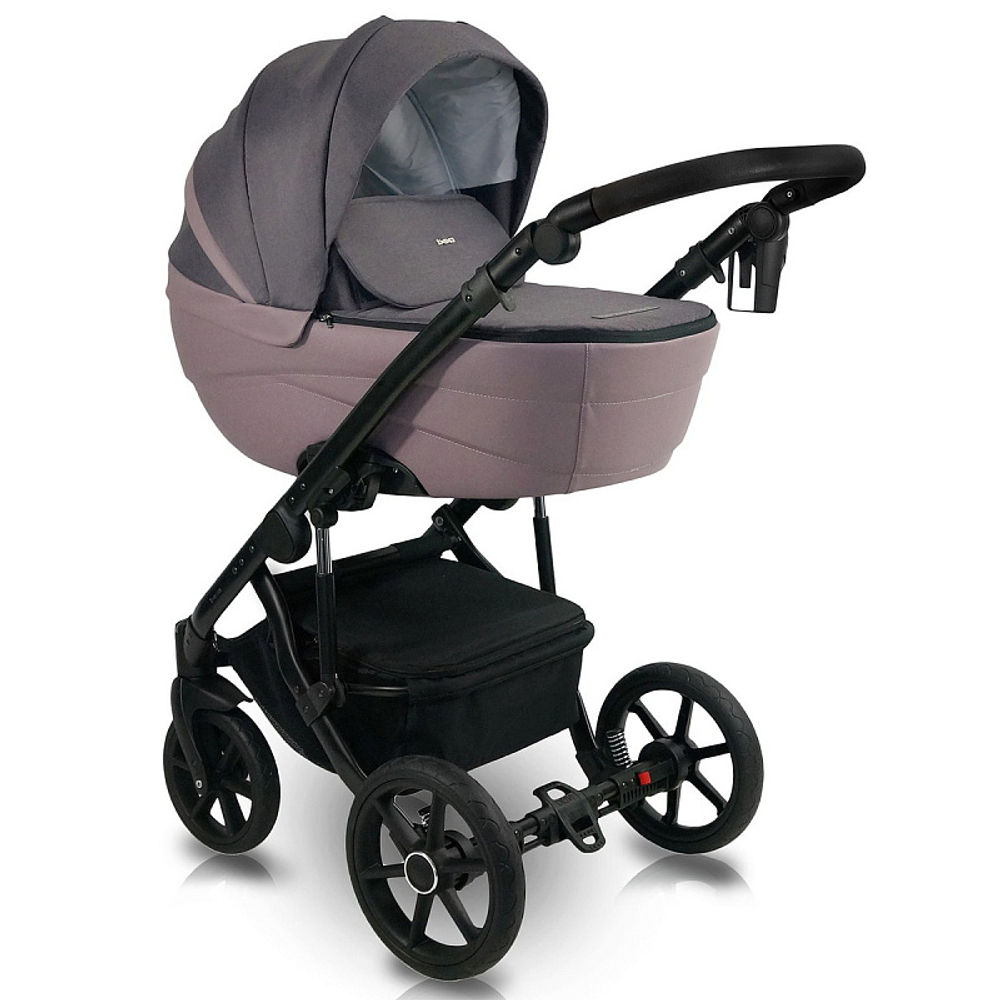 Детская коляска Bexa Ideal 3 в 1 с автокреслом Avionaut Cosmo ID 04 фиолетовый+т.пудра кожа