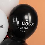 Шар (12''/30 см) Так себе праздник ..., Черный/Белый, пастель, 2 ст, 25 шт.