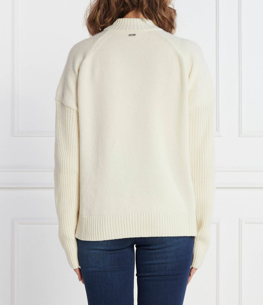 Хлопковый свитер foltin BOSS BLACK - экрю(50501575)