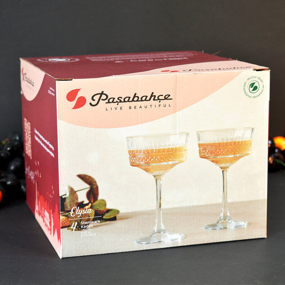 Набор фужеров для шампанского "Elysia" 4шт 260мл