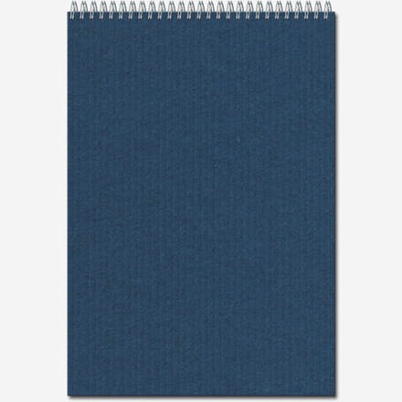 Бизнес-блокнот А4 50 листов на металлическом гребне (темно-синий)