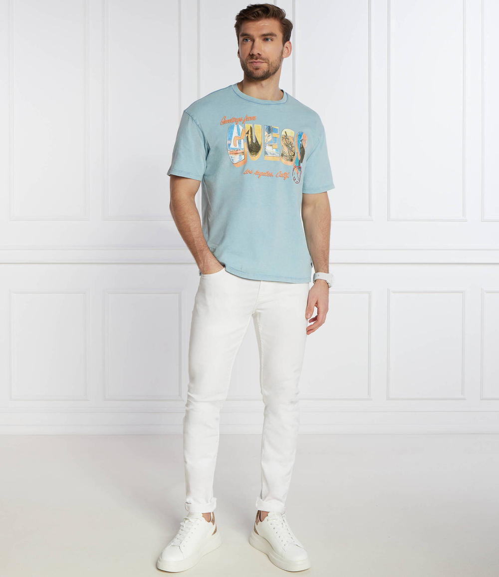 Футболка GUESS - голубой(M4GI44 KC6U1)