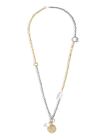 Колье "Coin segments pearl" Bicolor