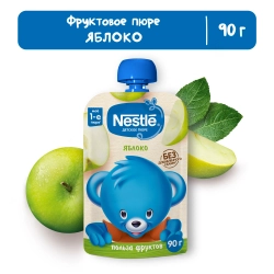 Nestle пауч пюре из яблок 90г с 4 месяцев