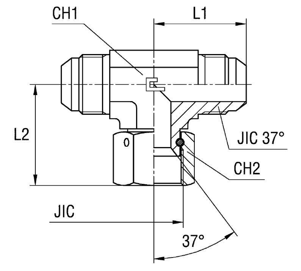 Соединение PNT JIC 9/16"