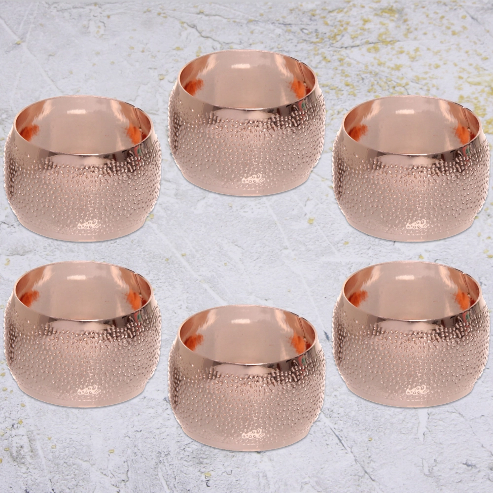 Набор колец для салфеток 6шт «Лайн» 4,5*2,8см, розовое золото