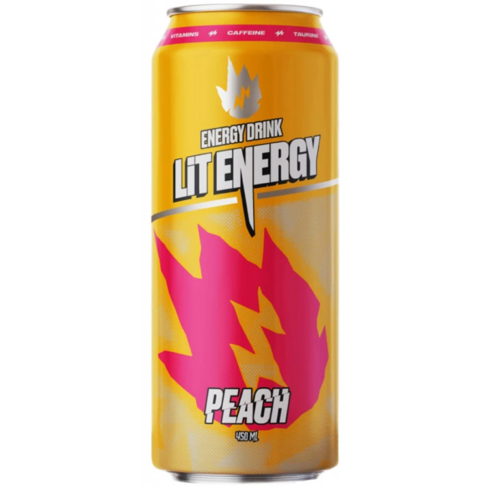 Напиток энергетический Lit Energi Buble Peach 0.45 л ж/б