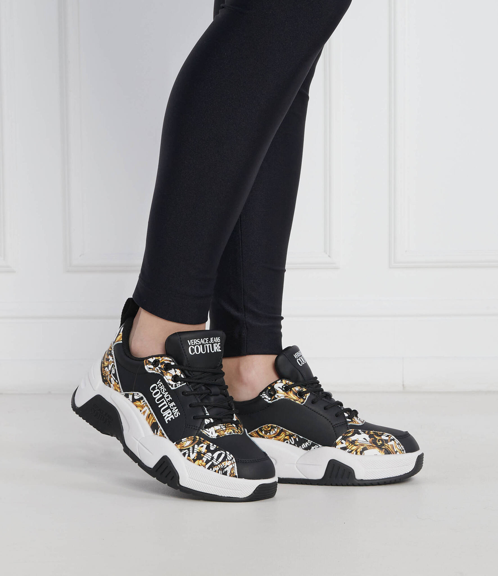 кожаные кроссовки Versace Jeans Couture - черный(73VA3SF4ZP016)