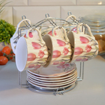 Чайный набор 12 предметов 220мл на подставке (00111858)