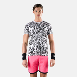 Мужское теннисное поло Hydrogen Tech Chrome T-Shirt Men - White, Black