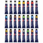 Краски акриловые художественные BRAUBERG ART CLASSIC, НАБОР 24 шт, 21 цвет, в тубах 22 мл, 191722