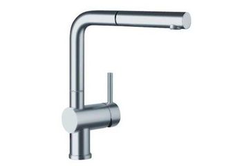 Смеситель Blanco Linus-S рычаг справа нержавеющая сталь полированная