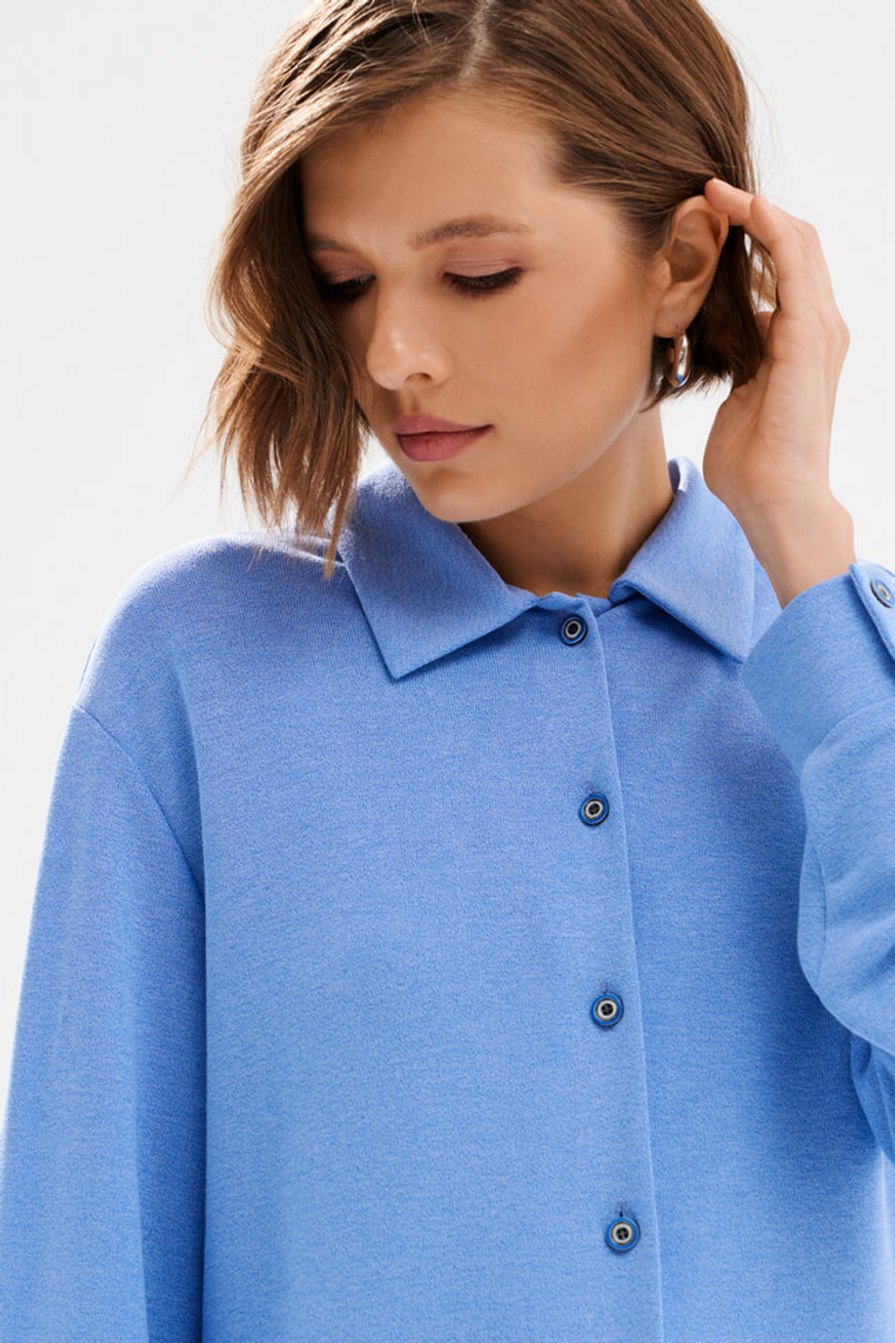 23554 Блузка женская (сине-голубой)