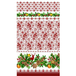 Полотенце вафельное 40*75см «Новогодний пряник» бордо