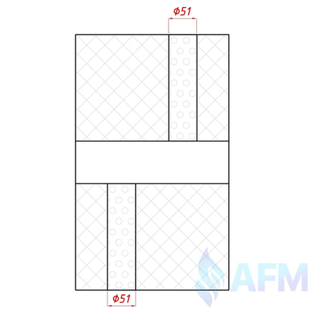 Глушитель универсальный нерж., набитый, камера 5.4.14.350R "AFM"