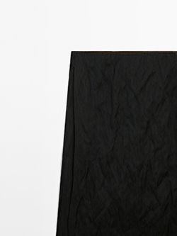 Massimo Dutti Двухслойная юбка из рельефной ткани, черный