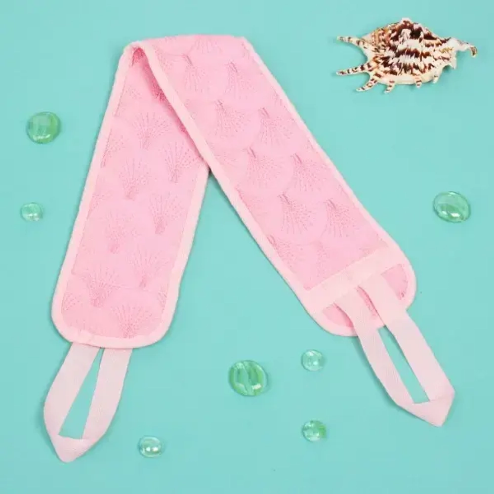 Мочалка для тела «Ultramarine - Body care», пилинг эффект, цвет розовый, 9,5*80см, Zip пакет