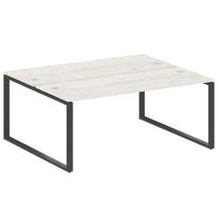 Metal System Рабочая станция на О-образном м/к БО.РАС-СП-2.5 Дуб Наварра/Металл Антрацит 1800*1475*7