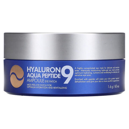 Medi-Peel, Hyaluron Peptide 9, патчи для глаз, увлажняющие, 60 шт.