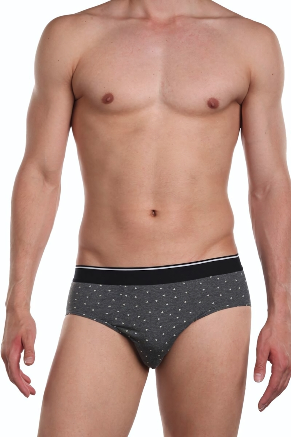 Трусы-слипы из высококачественного плотного хлопка (Размер: XL) (Цвет: серый)