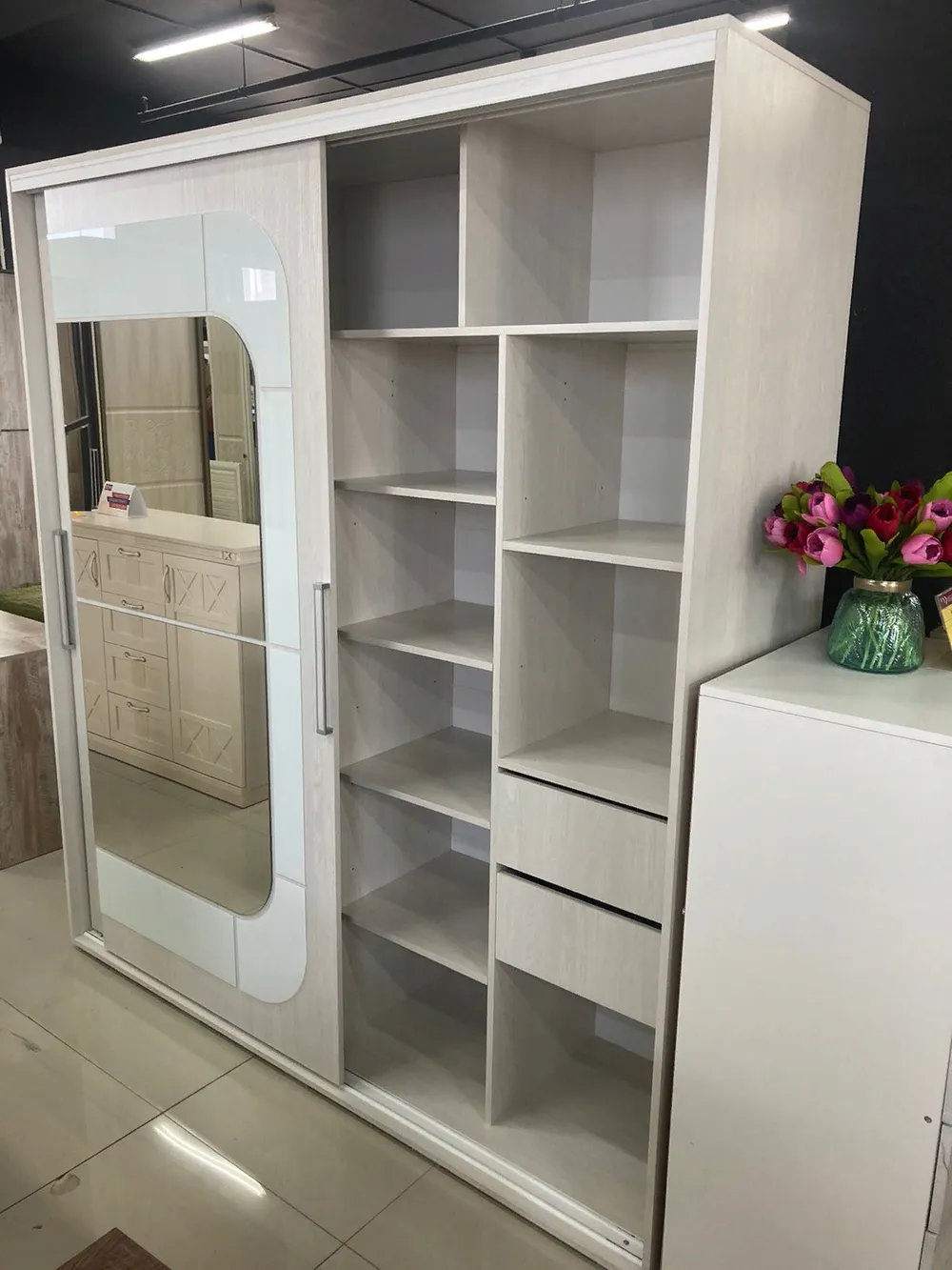 Шкаф-купе Крафт 7 Ясень белый new