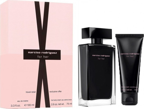 NARCISO RODRIGUEZ FOR HER EDT SET 100 ML + BODY LOTION 75 GR
