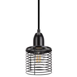 Светильник подвесной ЭРА PL5 BK под лампу E27 высота плафона 170мм подвеса 800мм черный