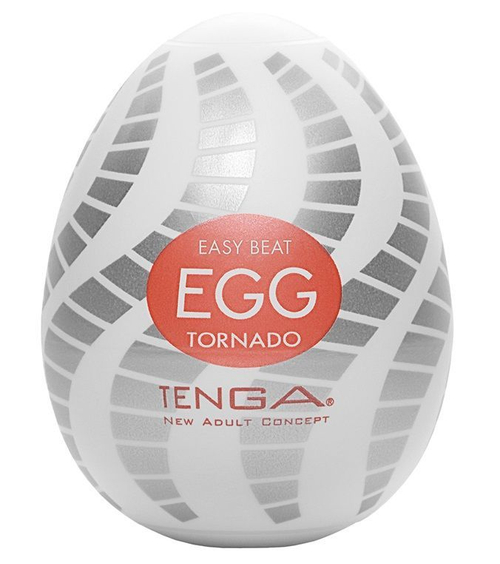 Мастурбатор-яйцо Tenga EGG Tornado с вихревым рельефом