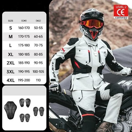 Мотокуртка женская SULAITE SLT0607 Light gray M