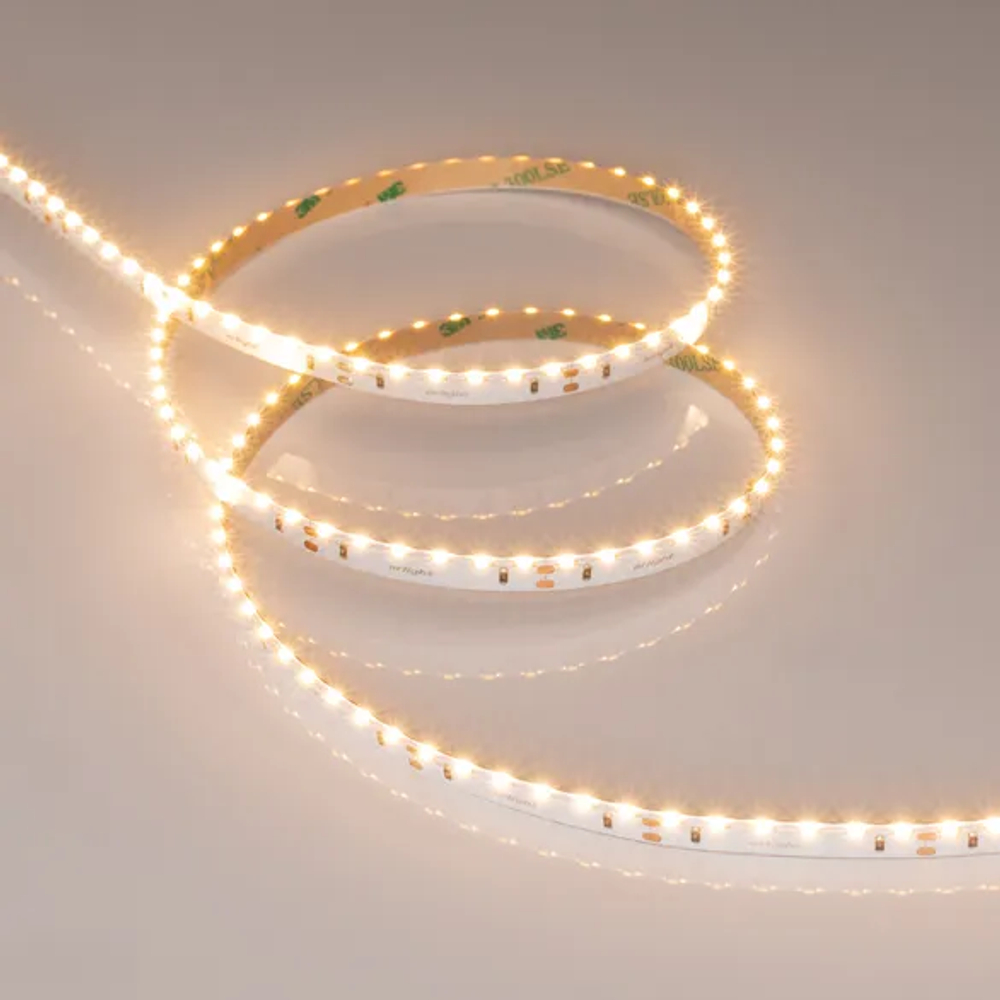 Светодиодная лента RS-S120-8mm 24V Warm2700 (9.6 W/m, IP20, 3014, 5m) (Arlight, боковое свечение) 039430