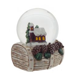 GAEM Фигурка декор в стекл шаре "Домик", D 4.5 см, L4,5 W4,5 H6 см, 3в.