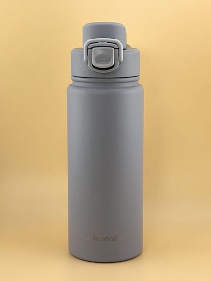 Термос-Бутылка спортивная 600 мл. Kamille KM 2177 из нержавеющей стали с замком и петлёй