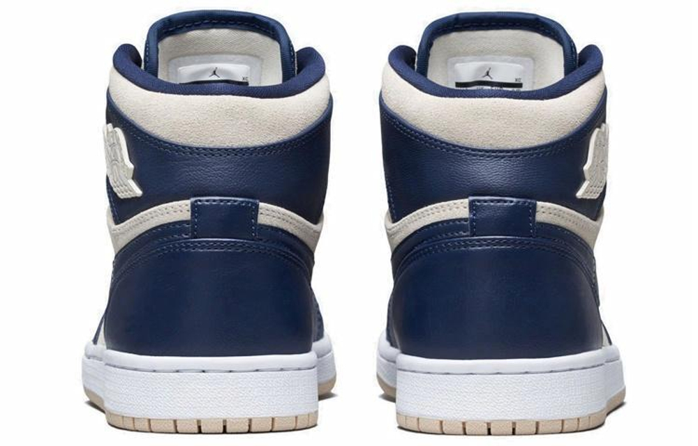 Кроссовки Jordan Air Jordan 1 Retro Premium Midnight Navy Light Cream (Женская размерная сетка)