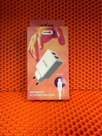 Зарядное устройство FUMIKO CH13 2.4А c Type-C белое