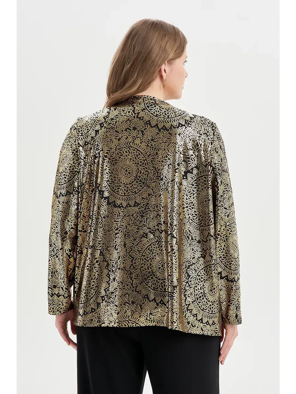 Кардиган накидка нарядный блестящий