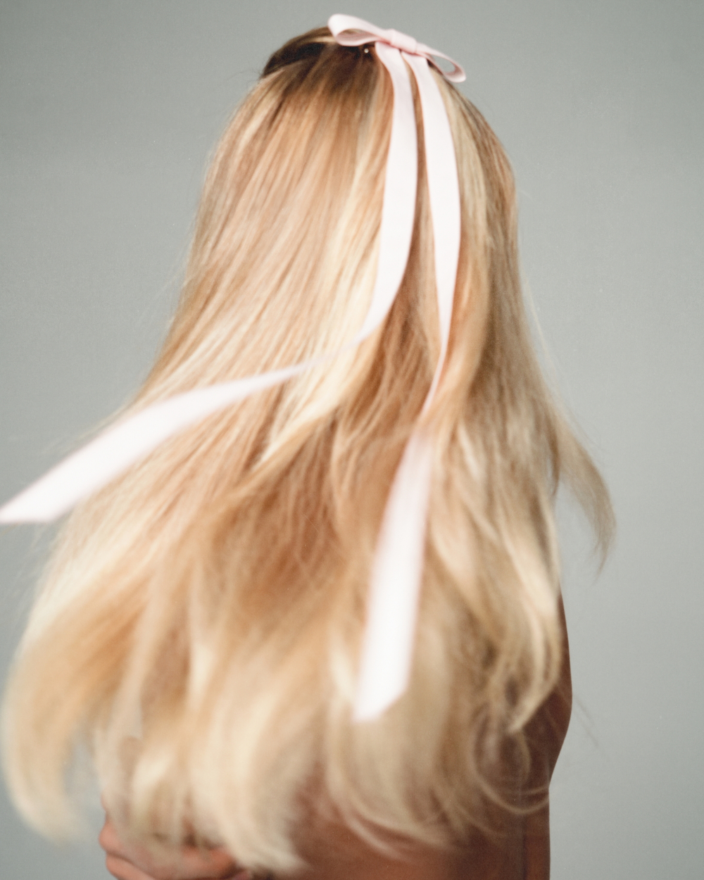 Бант "Стрекоза" с длинными лентами розовый