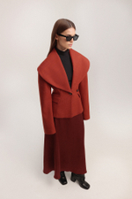 Жакет с округлым воротником