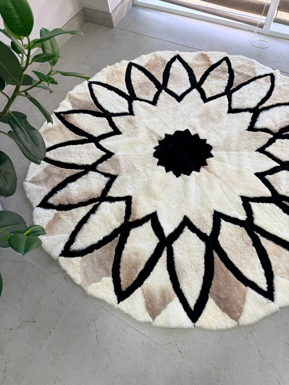 Ковер шкура натуральная овчина меховой