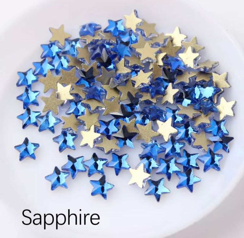 Звезда для маникюра 5 мм Sapphire  - 4 шт