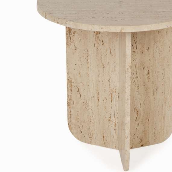 Кофейный стол Pia Ø41х41 см, известковый итальянский мрамор