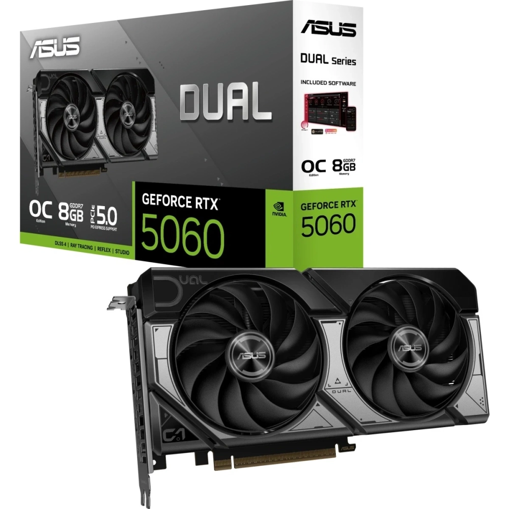 Видеокарта Asus RTX5060 DUAL OC 8GB GDDR7 (90YV0N12-M0NA00)