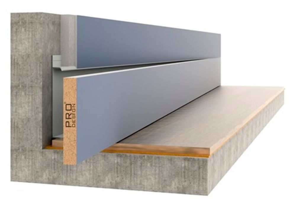 Вставка в плинтус Pro Design матовая эмаль по RAL, 2700x70 мм