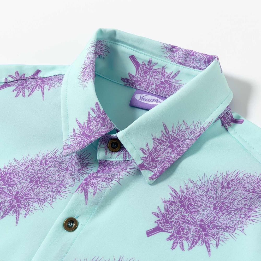 Рубашка YMKASHIX California Flower Голубая