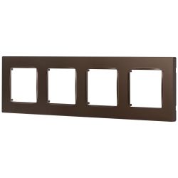 Рамка для розеток и выключателей ЭРА Серия 12 12-5204-13 на 4 поста, Классик, бронза