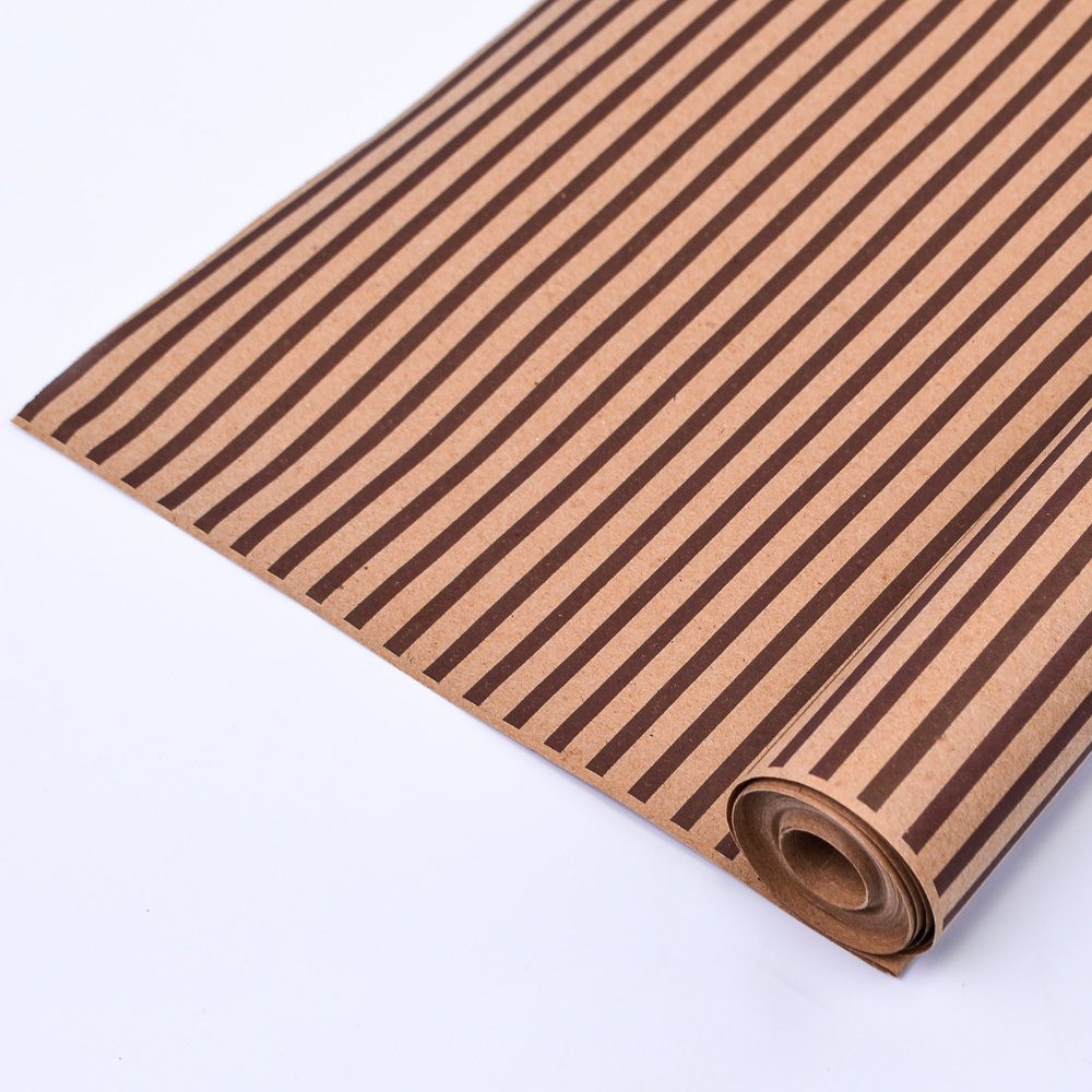 Рулон "Полосы узкие" КОРИЧНЕВЫЙ 70см*400г